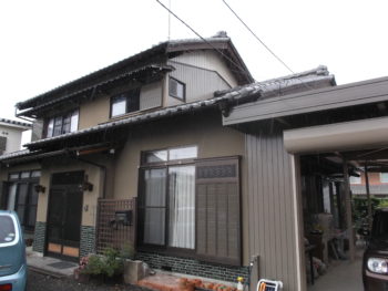 羽島市　和風の家　S様　　外壁・車庫塗装工事